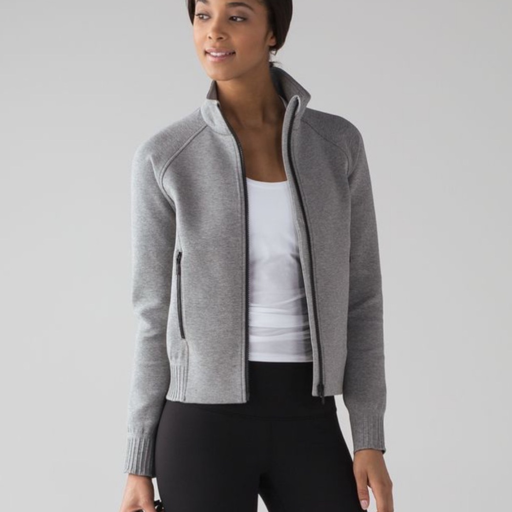 lululemon athletica Heather Gray Bomber Jacket